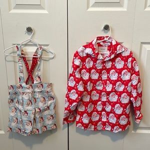 *Sibling set* Santa shirt & skirt